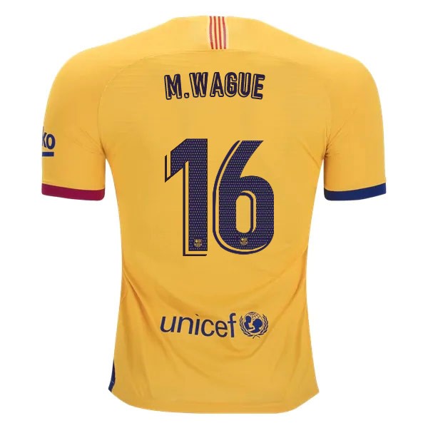 Camiseta Barcelona NO.16 Wague 1ª Kit 2019 2020 Azul Rojo